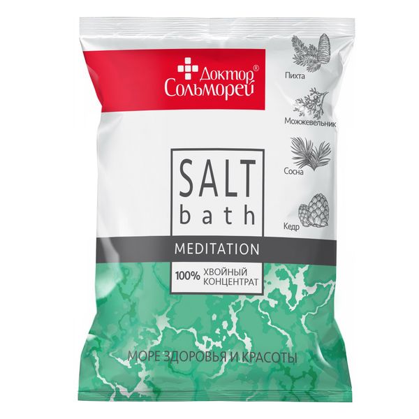 Соль для ванн хвойная медитация Доктор Сольморей 500г