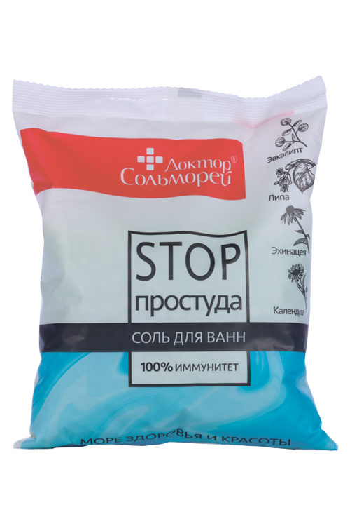 Соль д/ванн Доктор Сольморей Стоп-простуда, 500 г