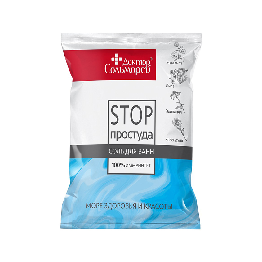 Соль для ванн ДОКТОР СОЛЬМОРЕЙ Стоп-простуда 500 г